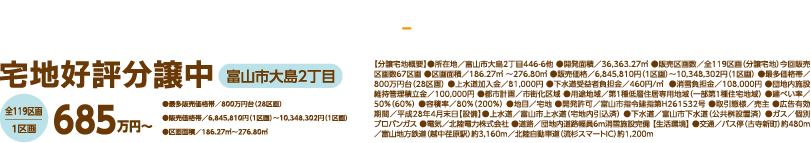 宅地好評分譲中（全119区画）